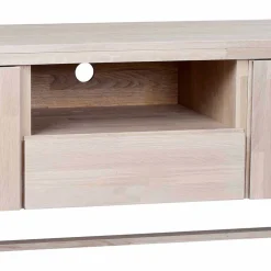 Wohnen White Wash TV Lowboard aus Eiche - Dioca