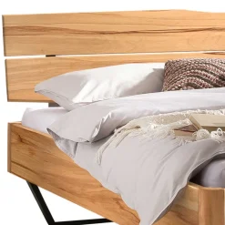 Wildbuche Bett mit Metallkufen in Anthrazit - Plestna^Wohnen Best