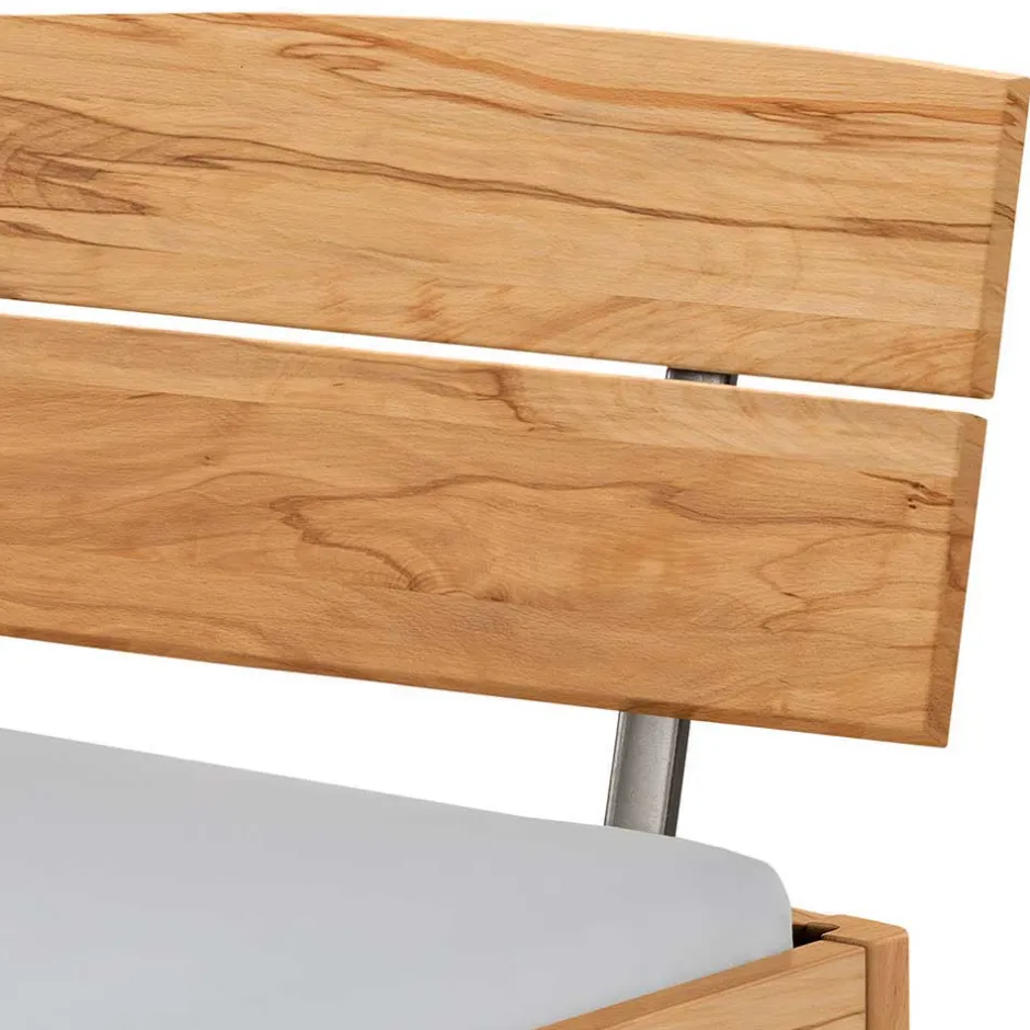 Wildbuche Bett mit Metallkufen in Anthrazit - Plestna^Wohnen Best