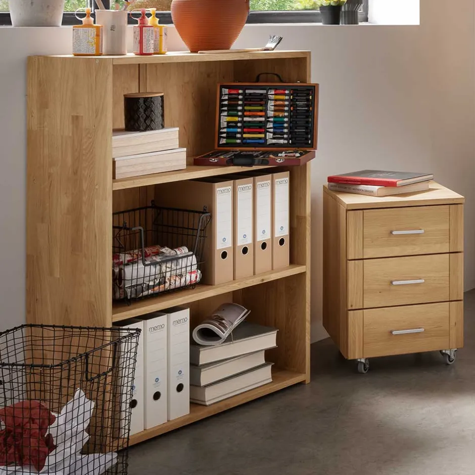 Wildeiche Aktenregal aus Massivholz - Rosenna^Wohnen Best