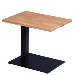 Wohnen Wildeiche Anstelltisch auf Säulengestell - Gamyna