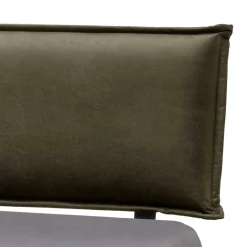 Wohnen Wildeiche Balkenbett mit Leder-Kopfteil - Abrahams