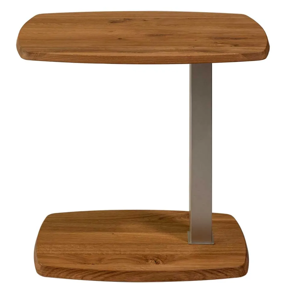 Wildeiche Beistelltisch auf Rollen - Jelka^Wohnen Online