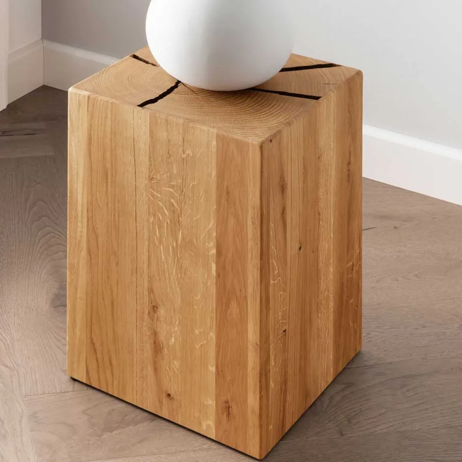 Wohnen Wildeiche Beistelltisch in Blockform - Acapella