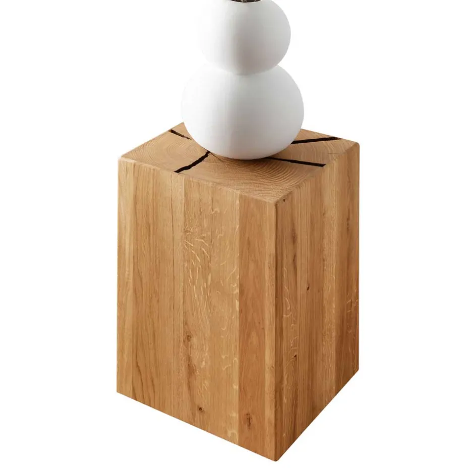 Wohnen Wildeiche Beistelltisch in Blockform - Acapella