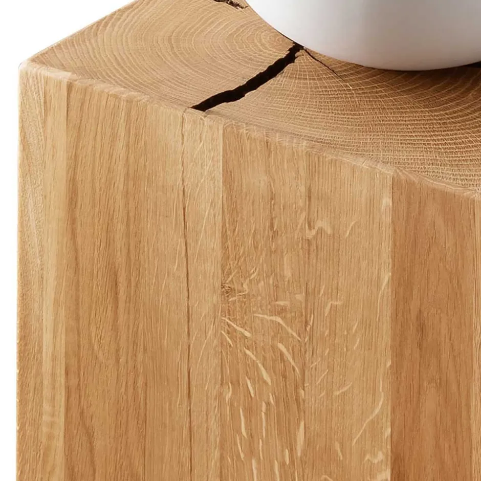 Wohnen Wildeiche Beistelltisch in Blockform - Acapella