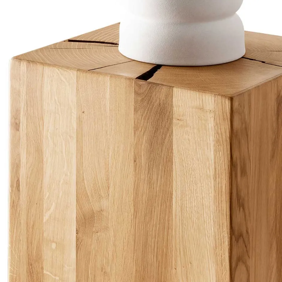 Wohnen Wildeiche Beistelltisch in Blockform - Acapella