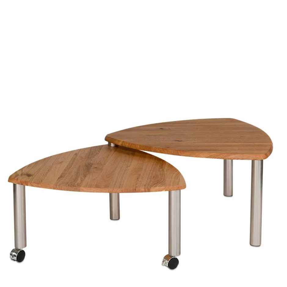 Wohnen Wildeiche Couchtisch ausdrehbar - Delphima