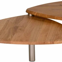 Wohnen Wildeiche Couchtisch ausdrehbar - Delphima