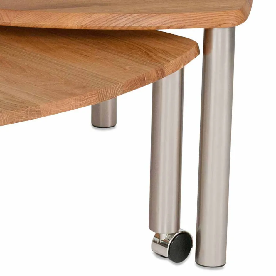 Wohnen Wildeiche Couchtisch ausdrehbar - Delphima