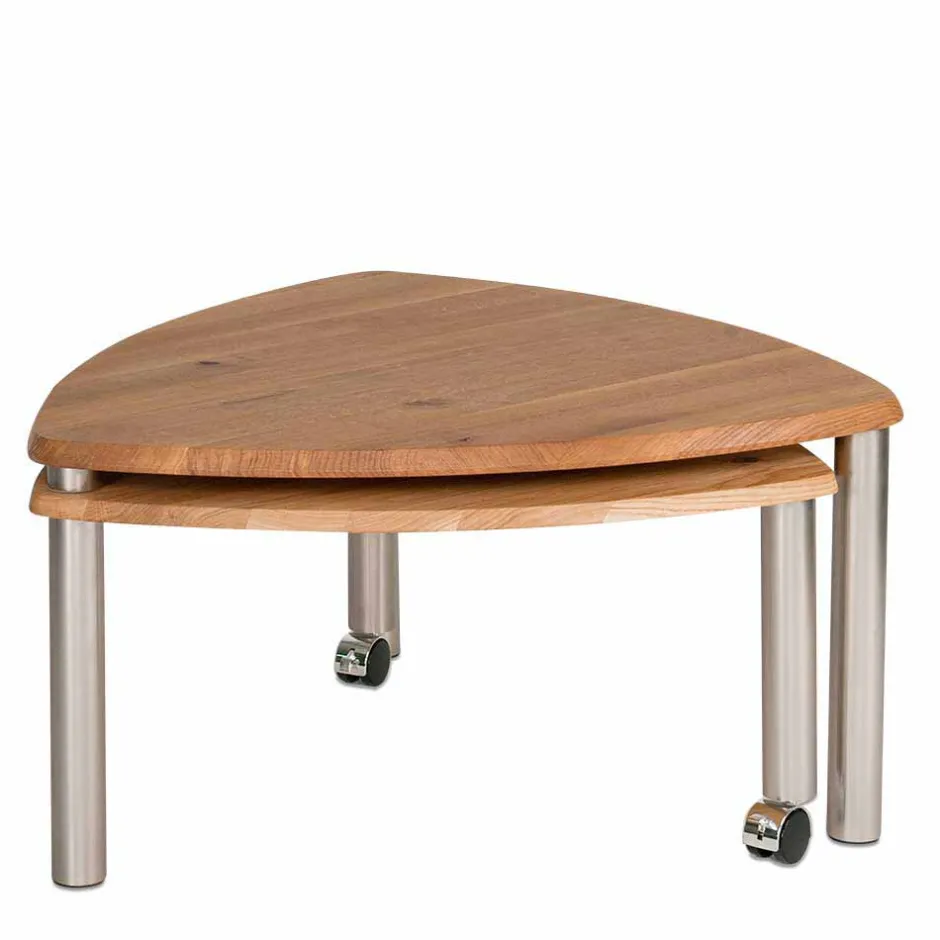 Wohnen Wildeiche Couchtisch ausdrehbar - Delphima