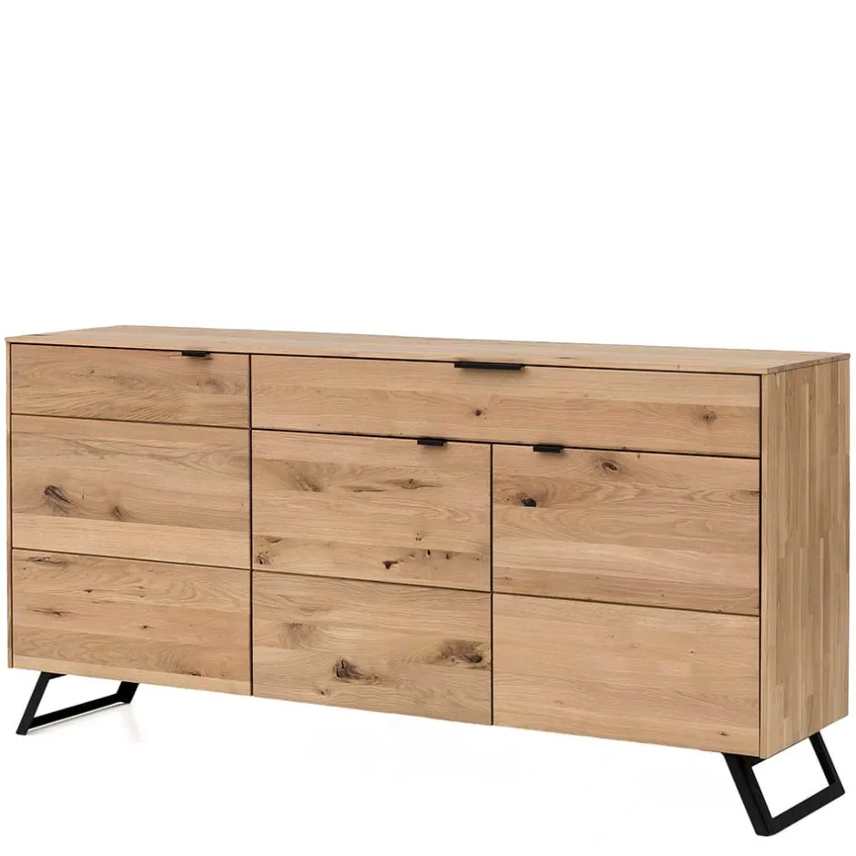 Wohnen Wildeiche Design Sideboard in Bianco - Vardriva