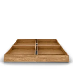 Wohnen Wildeiche Designbett mit Nachtkonsolen - Dominus (dreiteilig)