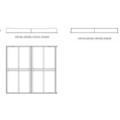 Wohnen Wildeiche Designbett mit Nachtkonsolen - Dominus (dreiteilig)