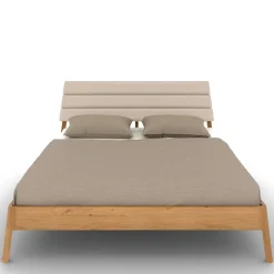 Wohnen Wildeiche Designbett mit Nachtkonsolen - Dominus (dreiteilig)