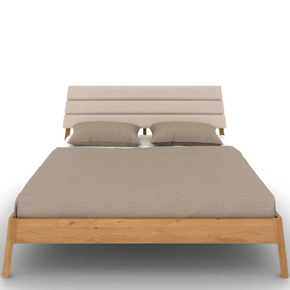 Wohnen Wildeiche Designbett mit Nachtkonsolen - Dominus (dreiteilig)