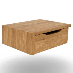 Wohnen Wildeiche Designbett mit Nachtkonsolen - Dominus (dreiteilig)