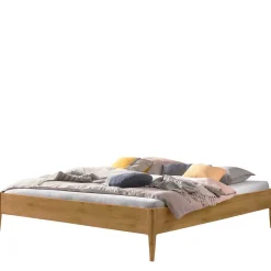 Wildeiche Doppelbett - kein Kopfteil - Defelira^Wohnen Online