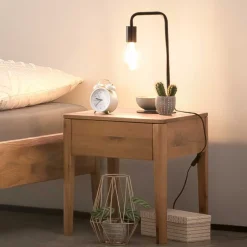 Wildeiche Doppelbett - kein Kopfteil - Defelira^Wohnen Online