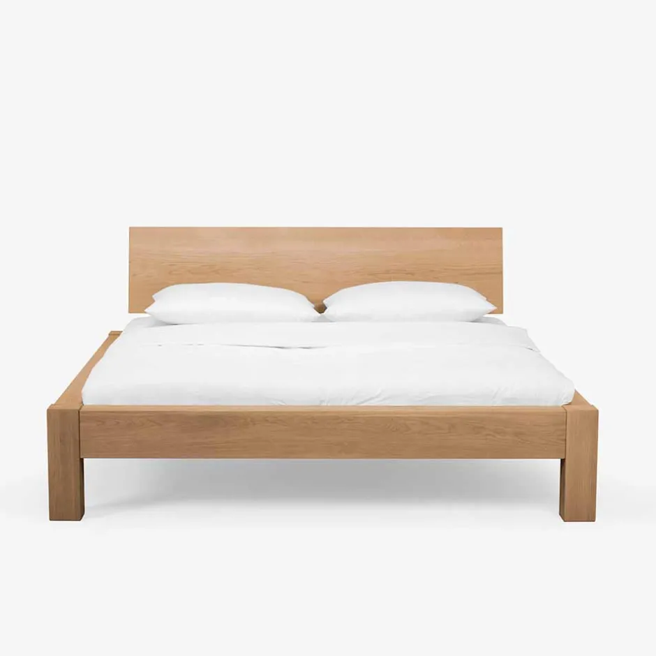 Wohnen Wildeiche Doppelbett Amando in Honigfarben geölt