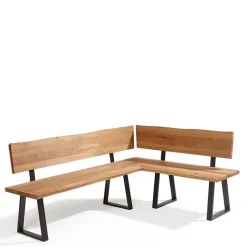 Wildeiche Eckbank mit Bügelgestell - Sympatia^Wohnen Sale