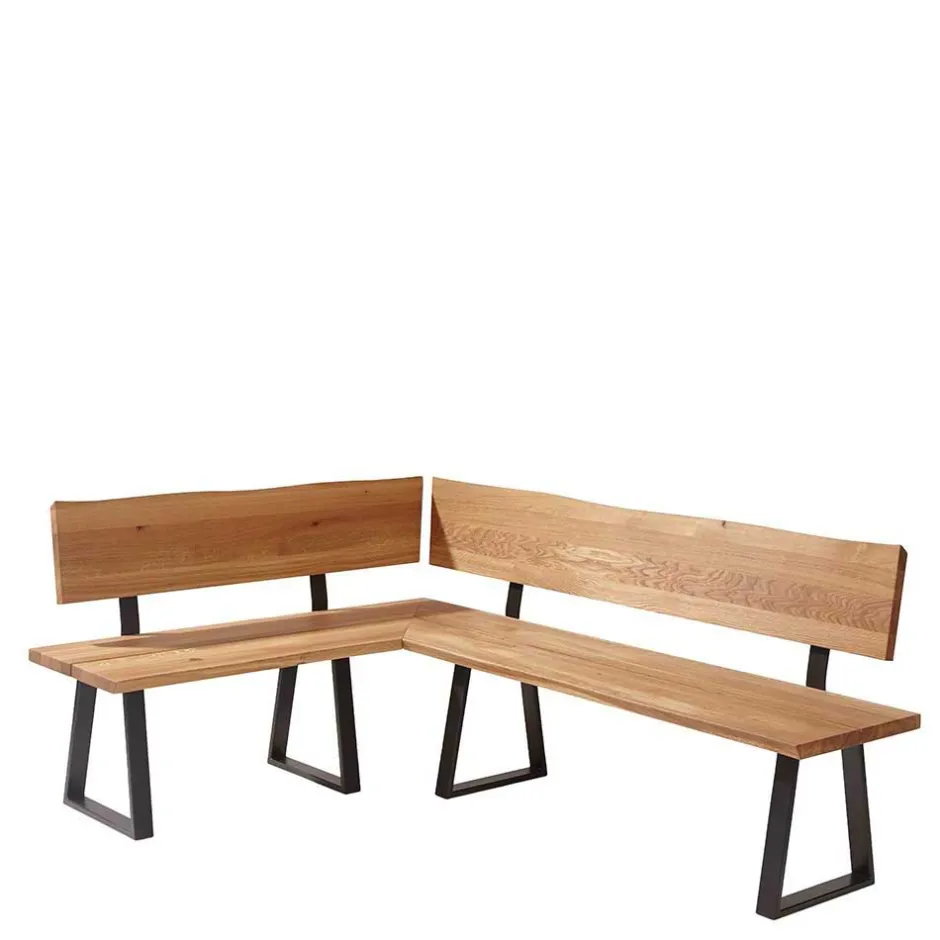 Wildeiche Eckbank mit Bügelgestell - Sympatia^Wohnen Sale