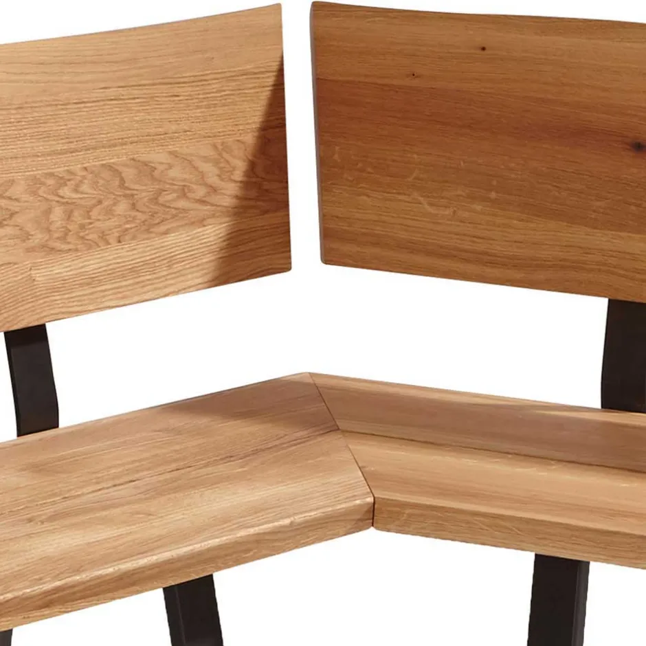 Wildeiche Eckbank mit Bügelgestell - Sympatia^Wohnen Sale