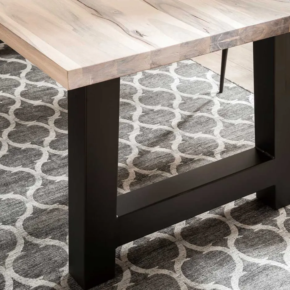 Wohnen Wildeiche Esstisch in Weiß gekälkt - Tenna