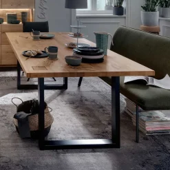 Wildeiche Esstisch mit U Bügelbeinen - Millena^Wohnen Sale
