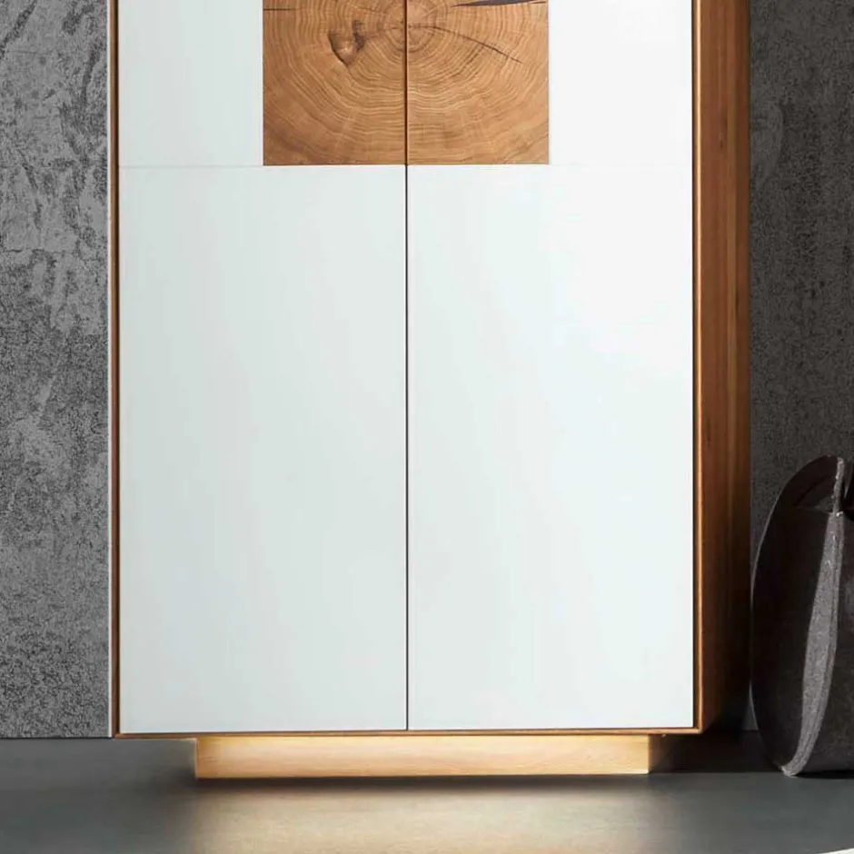 Wohnen Wildeiche Flur Möbel Kombi - Mandrey (fünfteilig)