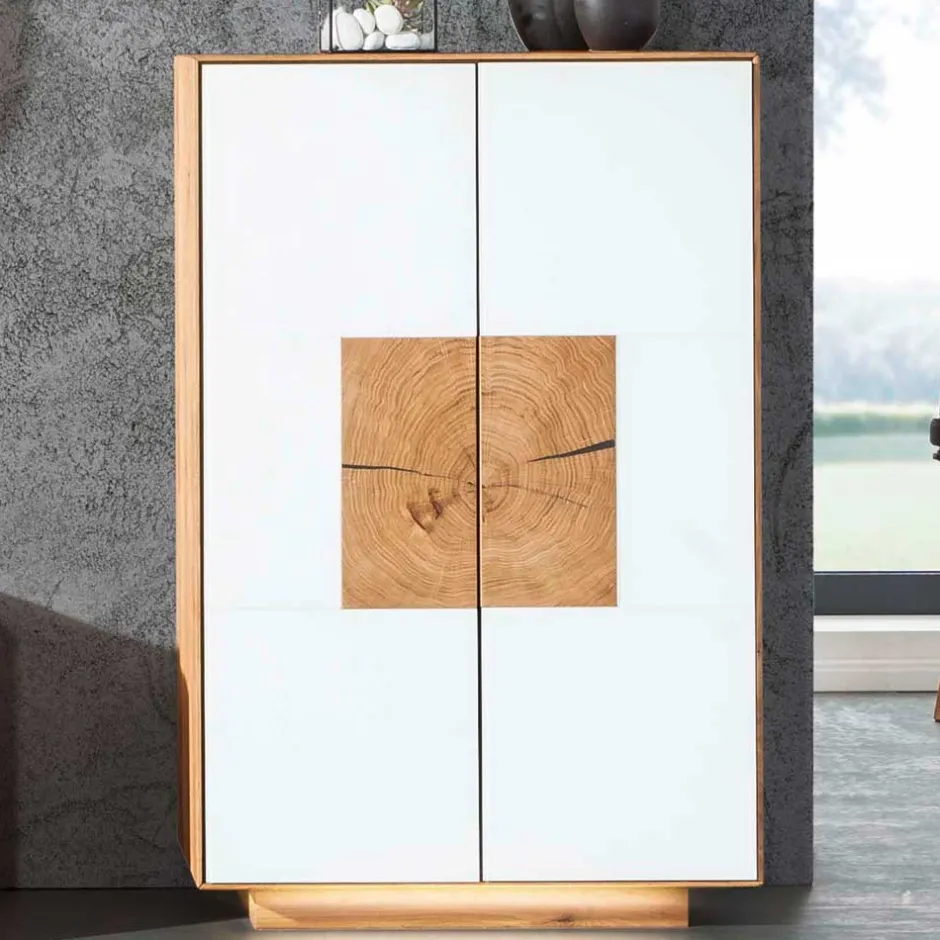 Wohnen Wildeiche Flur Möbel Kombi - Mandrey (fünfteilig)