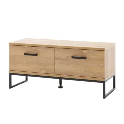 Wohnen Wildeiche Flurbank mit zwei Klappen - Truvisas