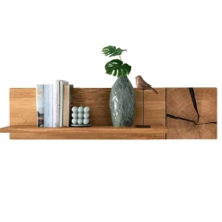 Wohnen Wildeiche Hängeregal mit Hirnholz Deko - Acapella