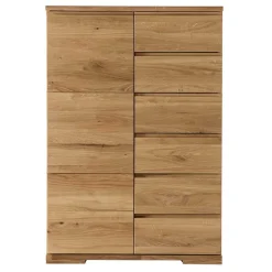 Wildeiche Hochkommode - 90 cm breit - Atluvia^Wohnen Sale