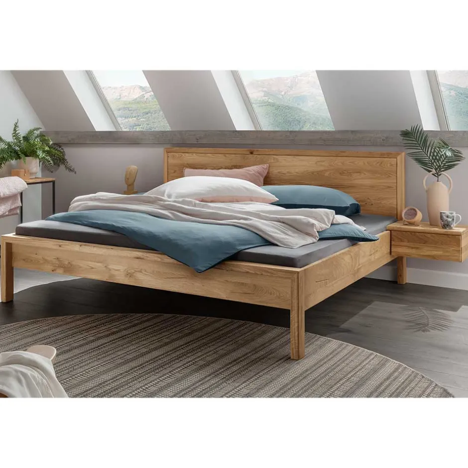 Wohnen Wildeiche Holzbett in modernem Design - Martinez