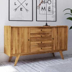 Wildeiche Holz-Sideboard 160 cm breit - Hardus^Wohnen Discount