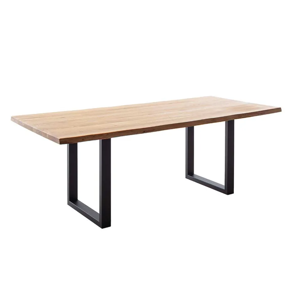 Wohnen Wildeiche Küchentisch mit Baumkanten - Racallo