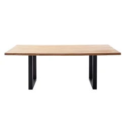 Wohnen Wildeiche Küchentisch mit Baumkanten - Racallo