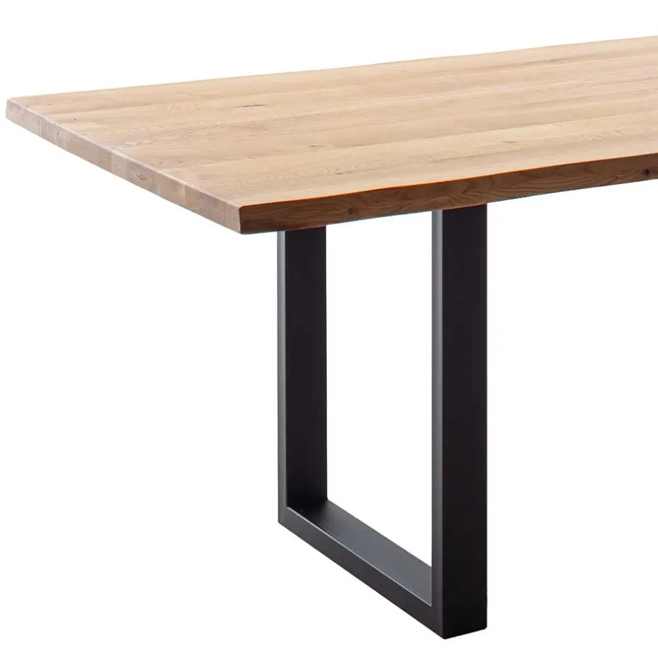 Wohnen Wildeiche Küchentisch mit Baumkanten - Racallo