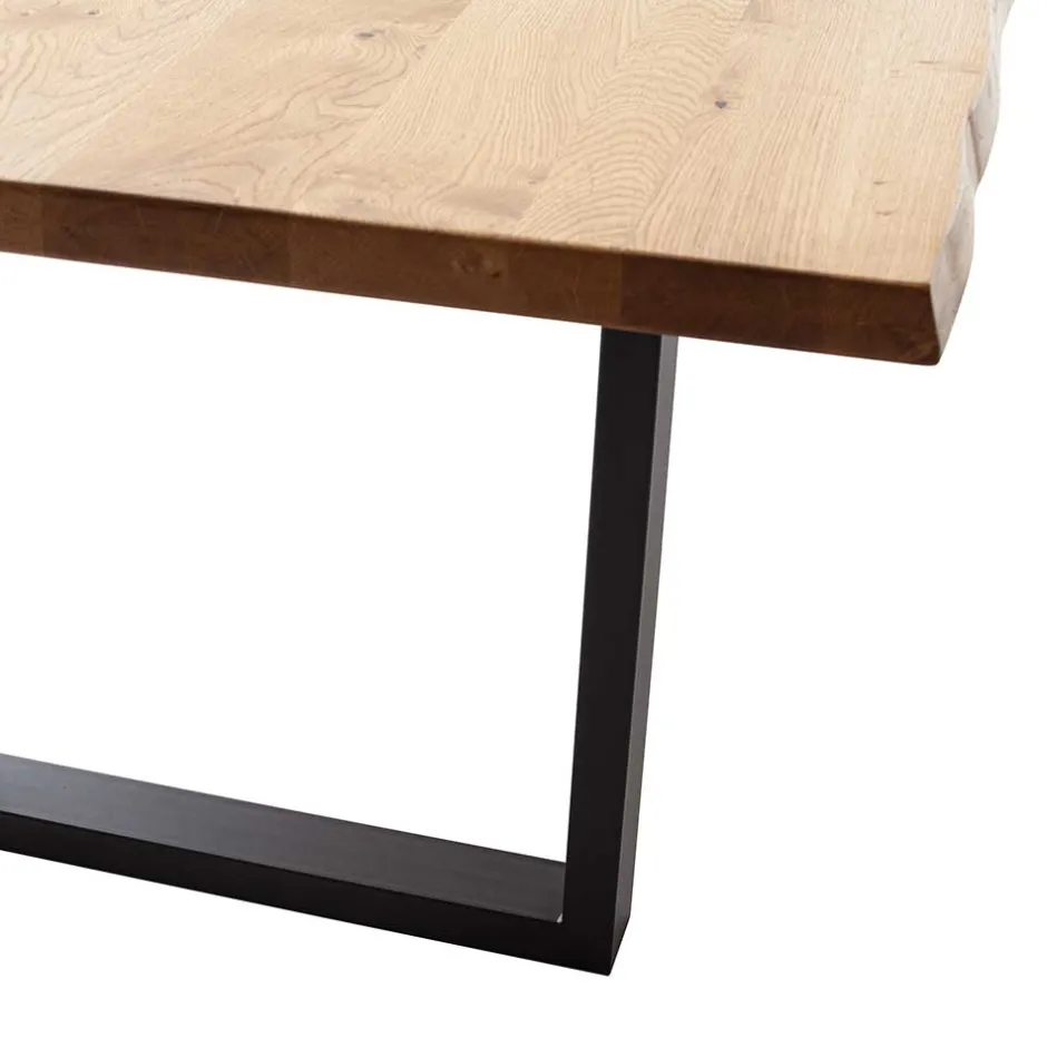 Wohnen Wildeiche Küchentisch mit Baumkanten - Racallo