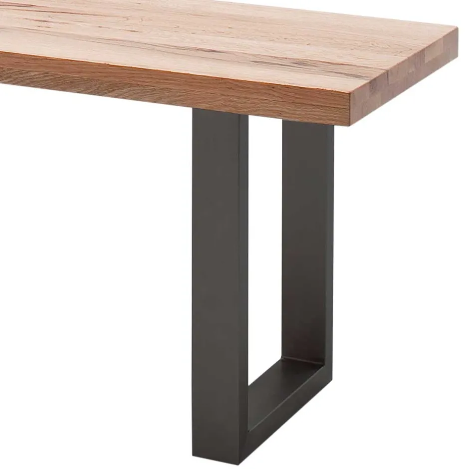 Wohnen Wildeiche Loft Bank ohne Lehne - Chiano