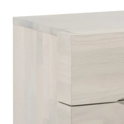 Wildeiche Nachtschrank Slobozia in Weiß geölt^Wohnen Clearance