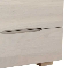 Wildeiche Nachtschrank Slobozia in Weiß geölt^Wohnen Clearance