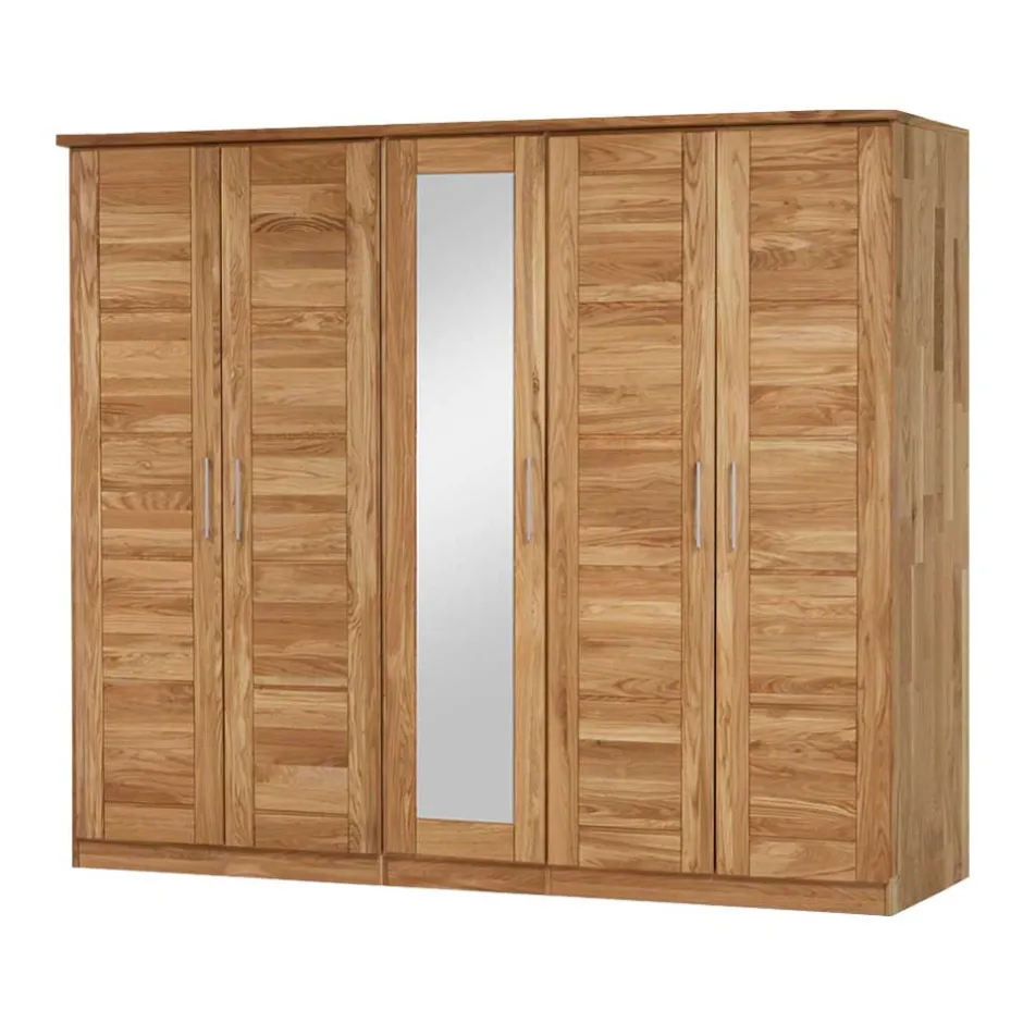Wildeiche Schlafzimmerschrank Cranos mit Spiegel^Wohnen Online
