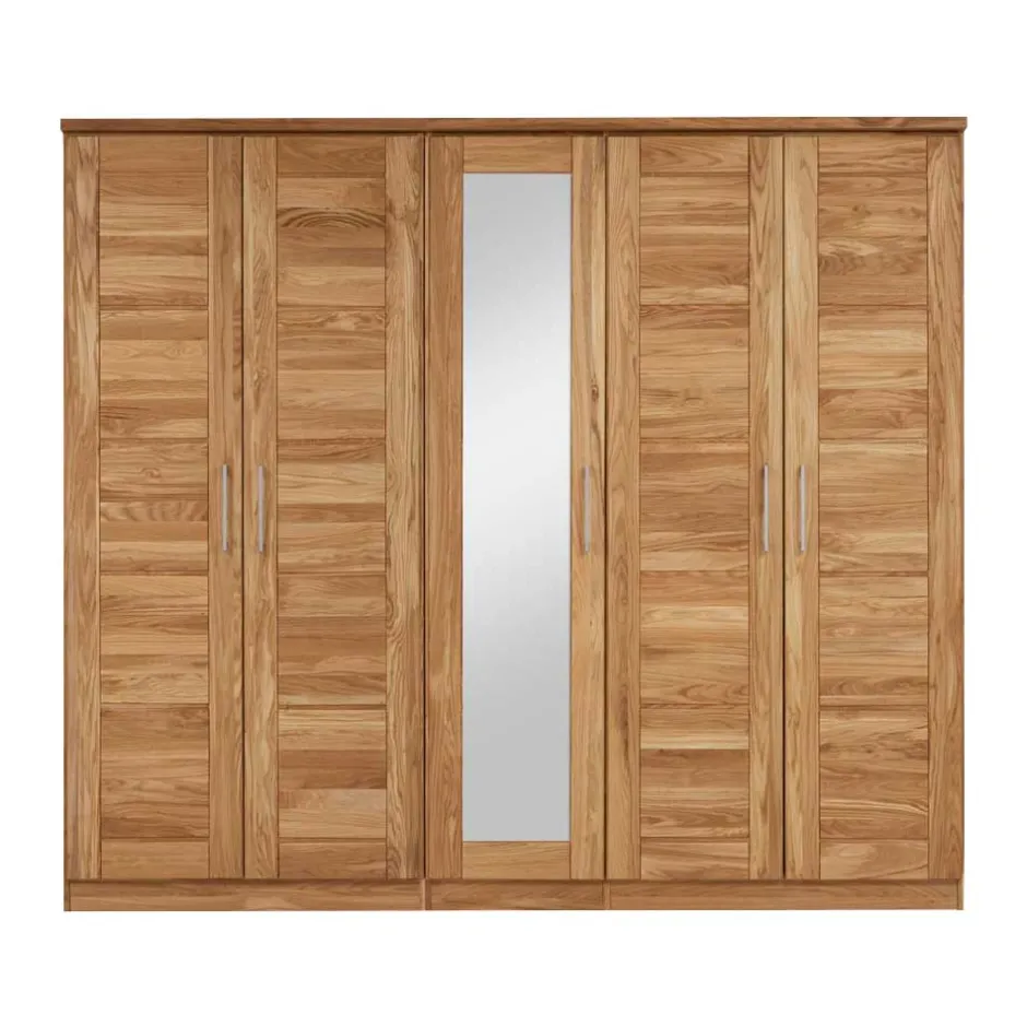 Wildeiche Schlafzimmerschrank Cranos mit Spiegel^Wohnen Online