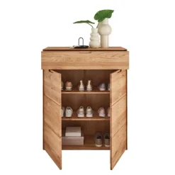 Wildeiche Schuhschrank mit einer Schublade - Darcona^Wohnen