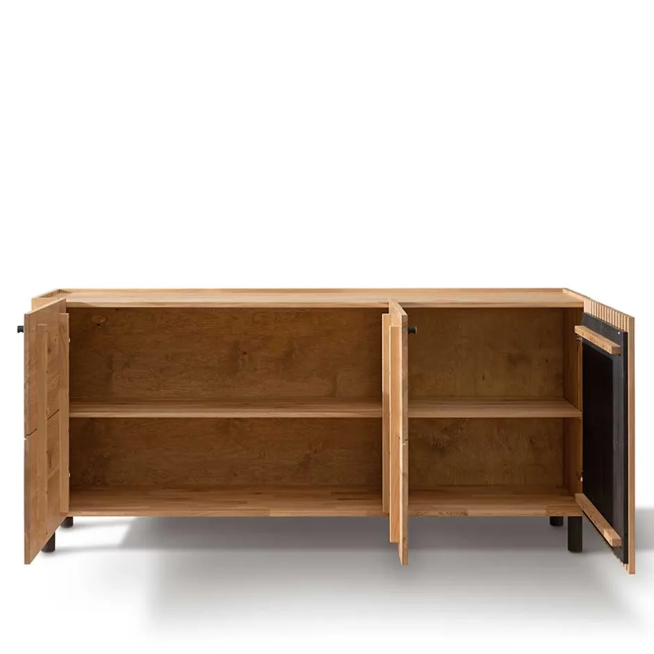 Wohnen Wildeiche Sideboard im Skandi Design - Valouis