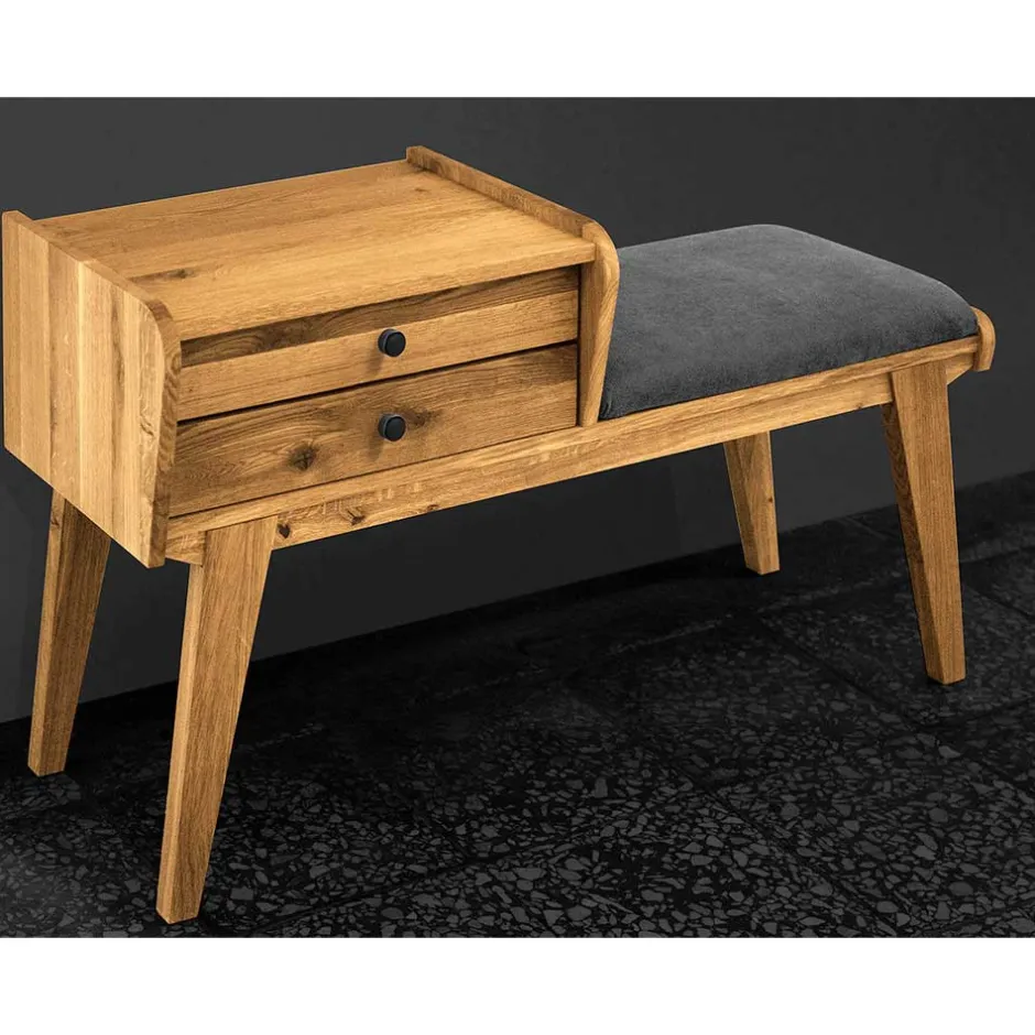 Wildeiche Telefonbank Flurbank mit Schubladen - Hardus^Wohnen New