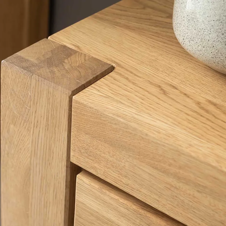 Wildeiche TV Anbauwand teilmassiv - Sophia (vierteilig)^Wohnen Discount