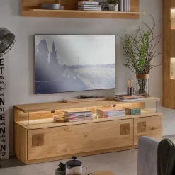 Wohnen Wildeiche TV Board mit 170 cm Breite - Millena